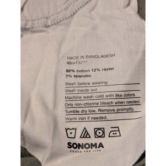 Sonoma Goods for Life Olive Camo Pull On Cotton Stretch Pant Women's Size 16W - Picture 6 of 11